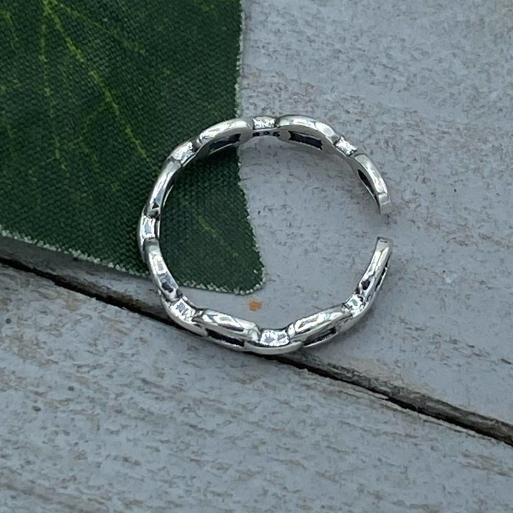 Cable Link Sterling Silver Toe Ring - Picture 3 of 3
